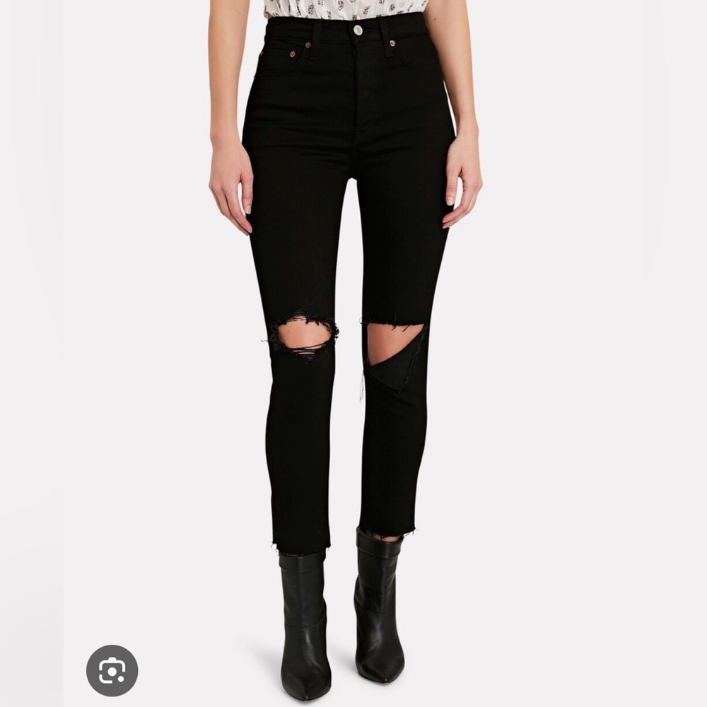 RE/DONE 90S HIGH-RISE ANKLE CROP JEANS - Size 23